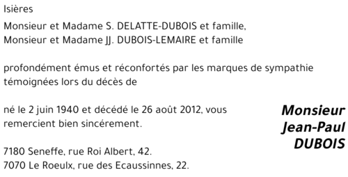 Jean-Paul DUBOIS