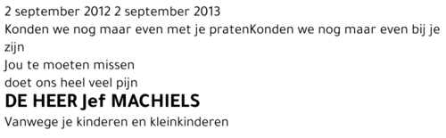 Jef MACHIELS
