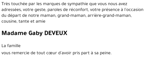 Gaby DEVEUX