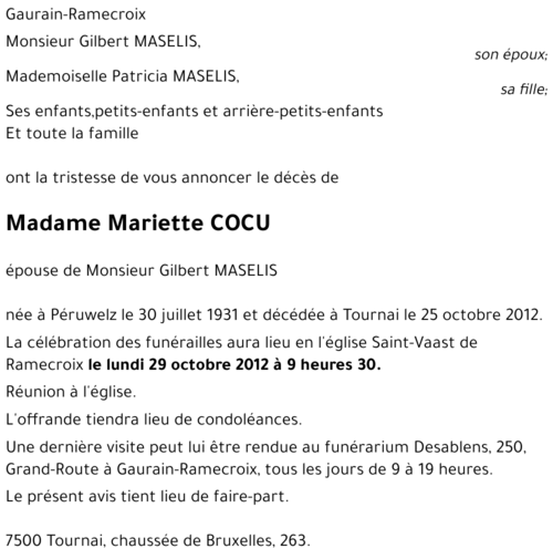 Mariette COCU