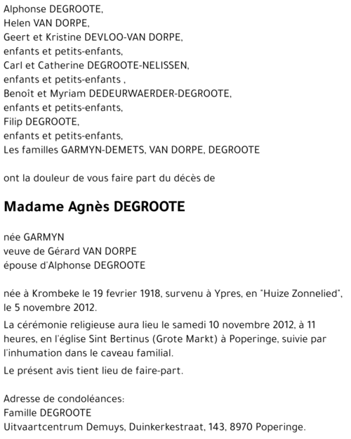 Agnès DEGROOTE