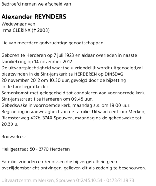 Alexander REYNDERS