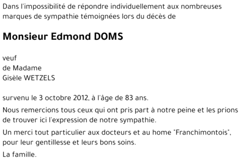 Edmond DOMS