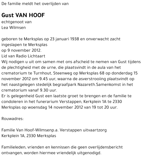 Gust Van Hoof