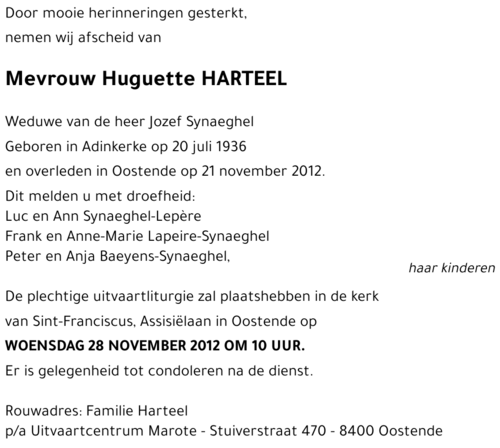 Huguette HARTEEL