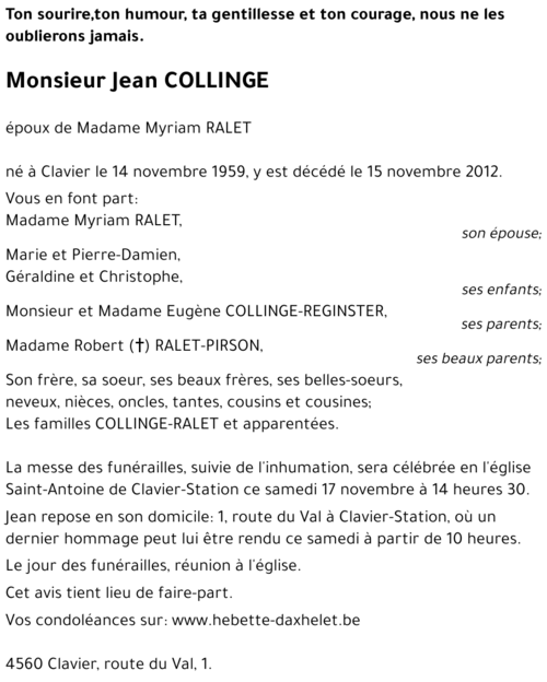 Jean COLLINGE