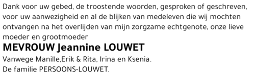 Jeannine LOUWET