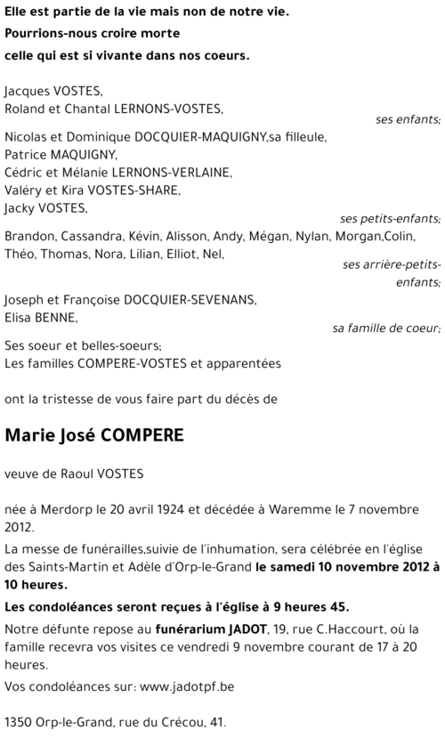 Marie José COMPERE