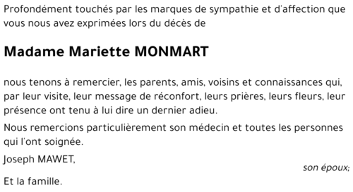 Mariette MONMART
