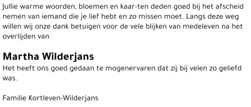 Martha Wilderjans