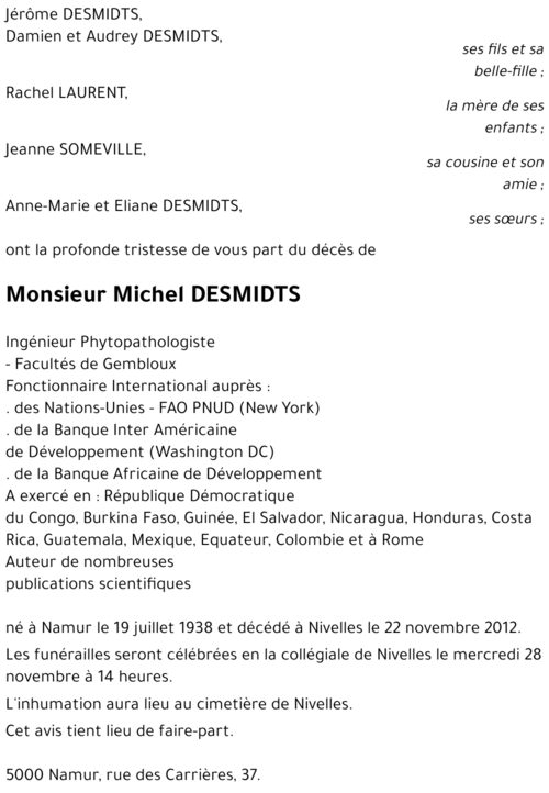 Michel DESMIDTS