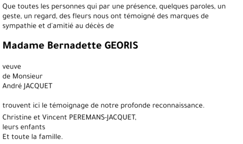 Bernadette GEORIS