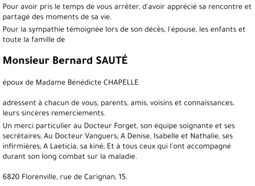 Bernard SAUTÉ