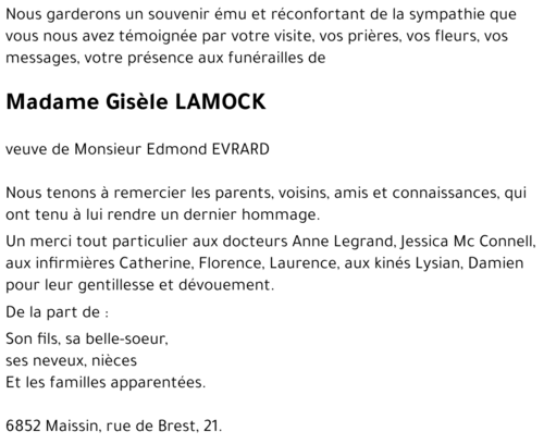 Gisèle LAMOCK