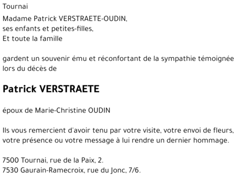Patrick VERSTRAETE