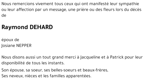 Raymond DEHARD