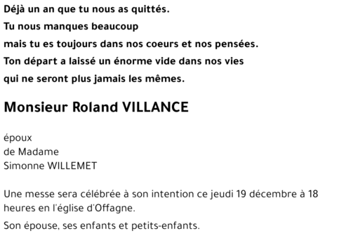 Roland VILLANCE