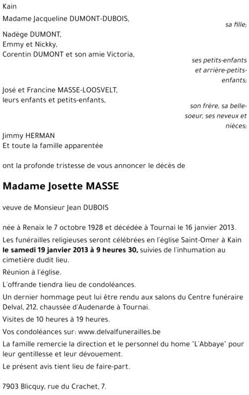 Josette MASSE