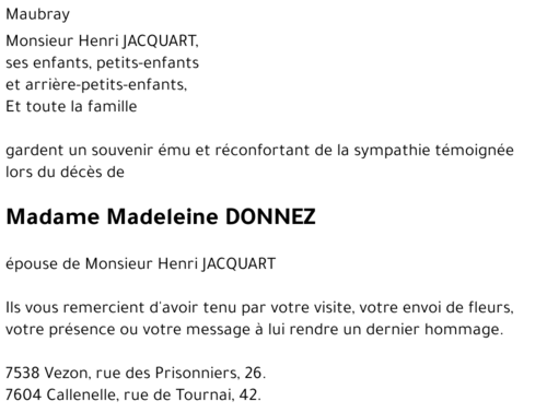 Madeleine DONNEZ