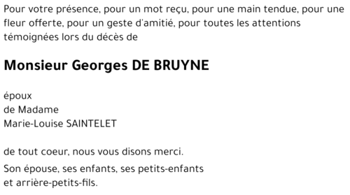 Georges DE BRUYNE