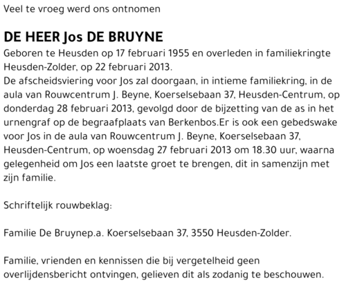 Jos De Bruyne