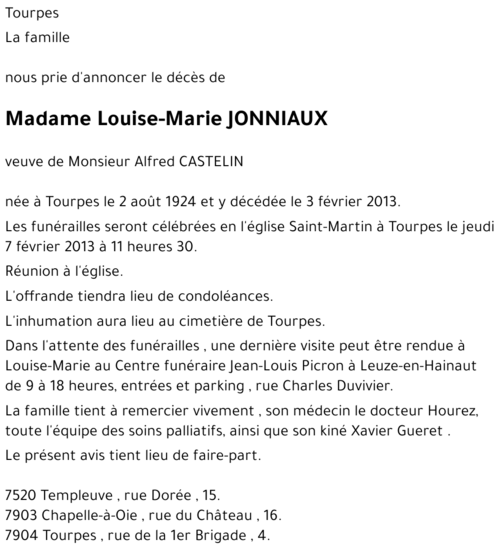 Louise-Marie JONNIAUX