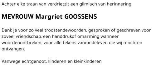 Margriet Goossens