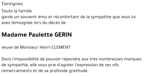 Paulette GERIN