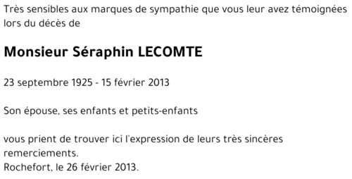 Séraphin LECOMTE