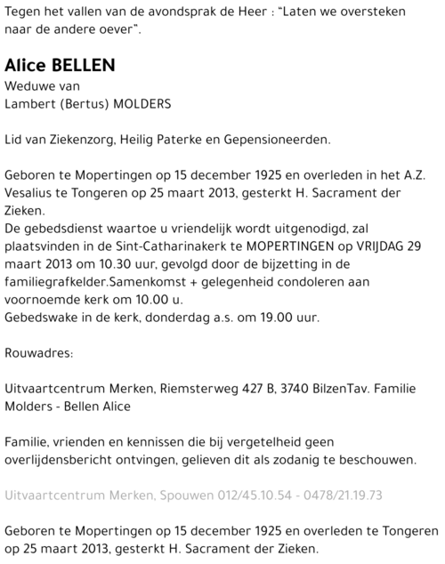 Alice BELLEN