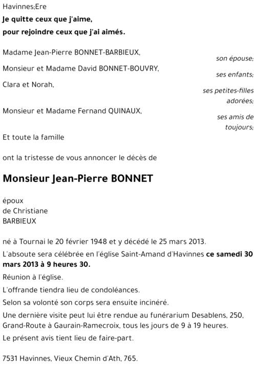 Jean-Pierre BONNET