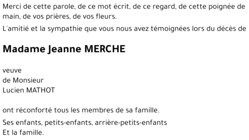 Jeanne MERCHE
