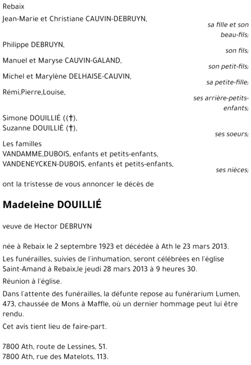 Madeleine DOUILLIÉ