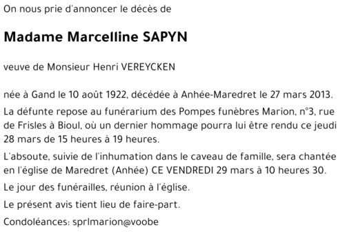 Marcelline SAPYN