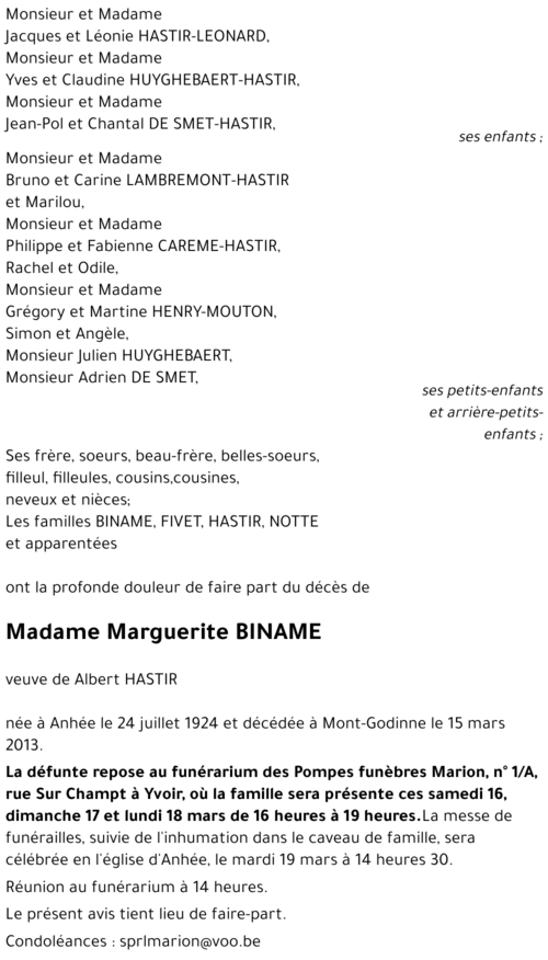 Marguerite BINAME