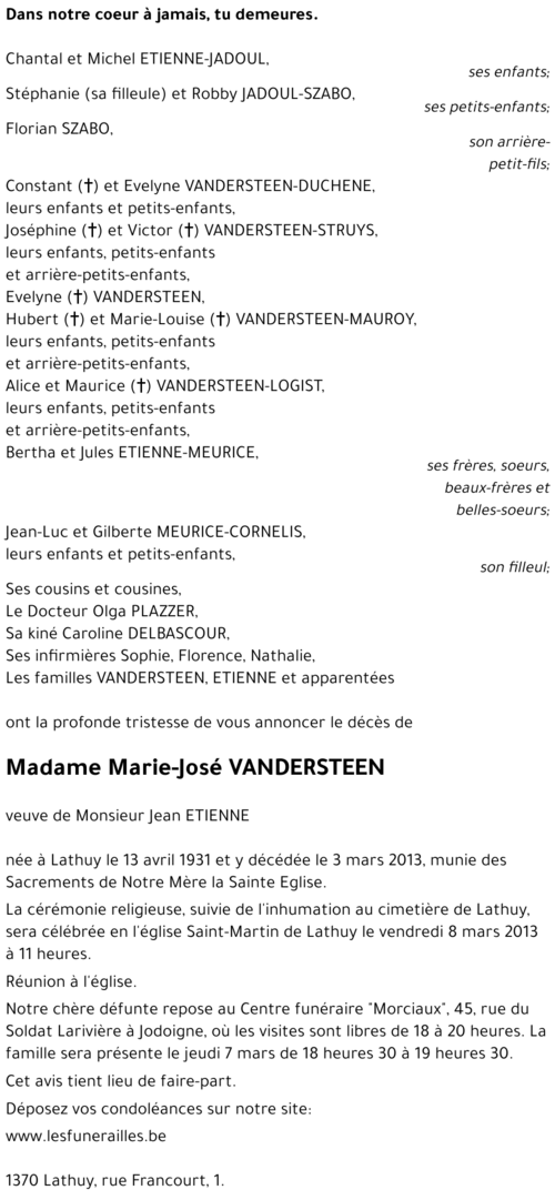Marie-José VANDERSTEEN