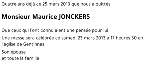 Maurice JONCKERS