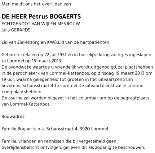 Petrus Bogaerts