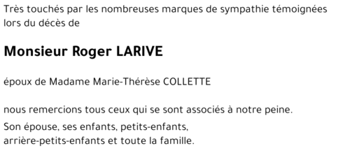 Roger LARIVE