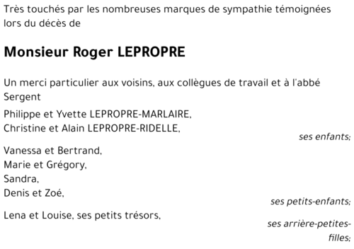 roger LEPROPRE