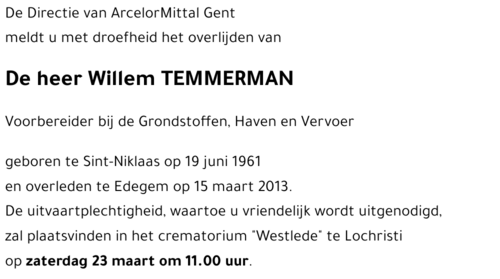 Willem TEMMERMAN