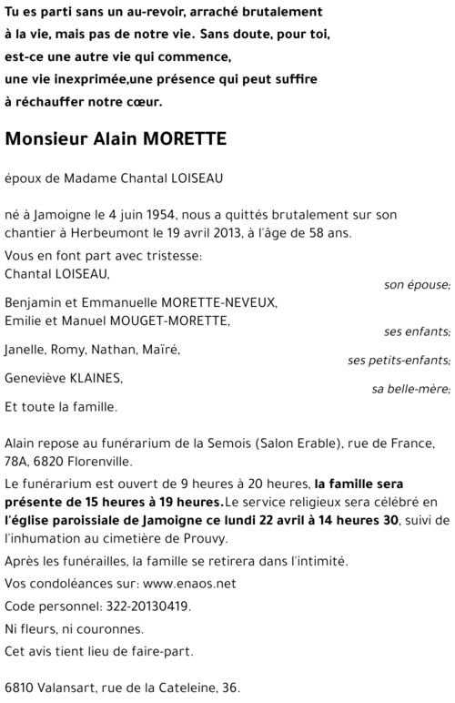 Alain MORETTE