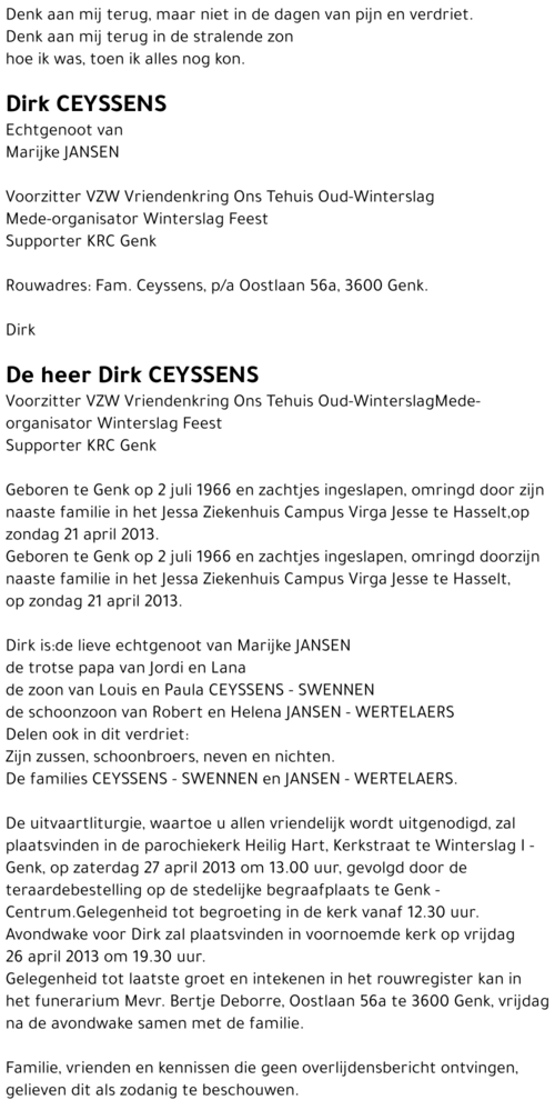 Dirk Ceyssens