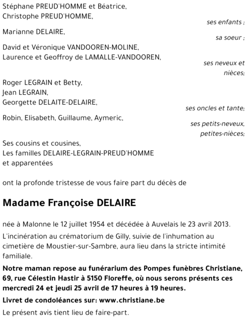 Françoise DELAIRE