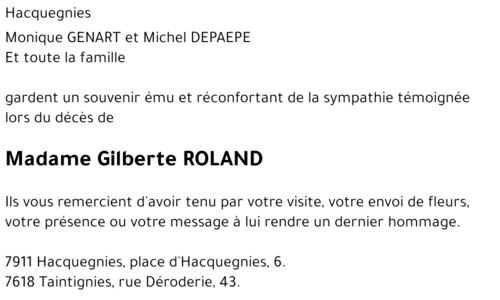 Gilberte ROLAND