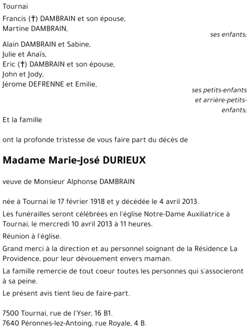 Marie-José DURIEUX