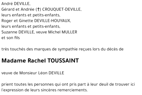 Rachel TOUSSAINT