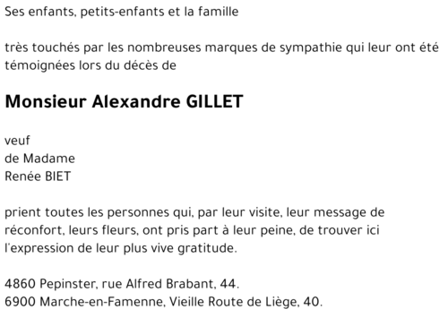 Alexandre GILLET