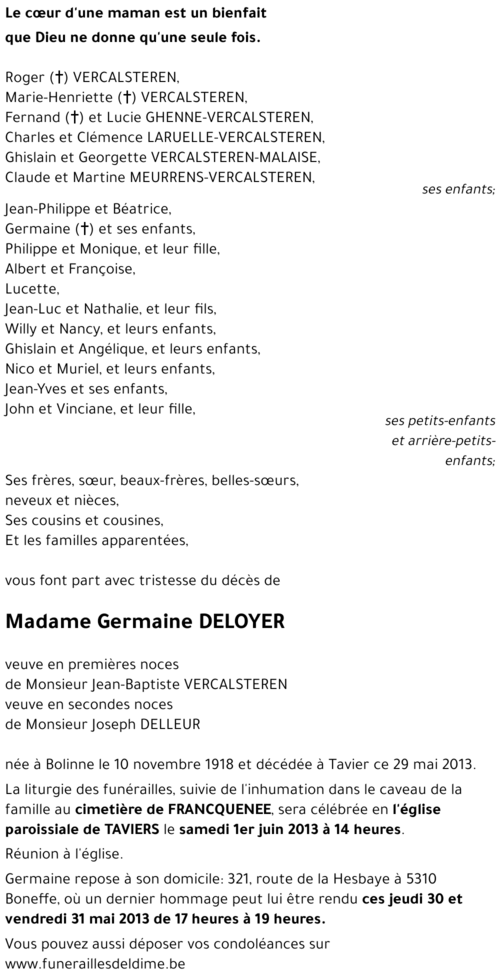 Germaine DELOYER