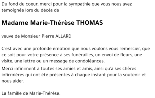 Marie-Thérèse THOMAS